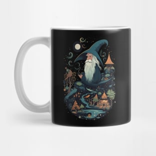 Whimsical Wizard at Night - Fantasy Mug
